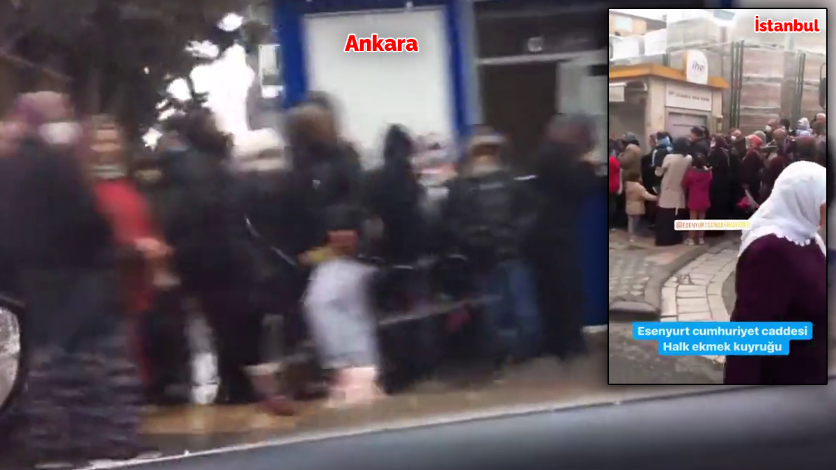 Türkiye'de vatandaş halk ekmek kuyruğunda