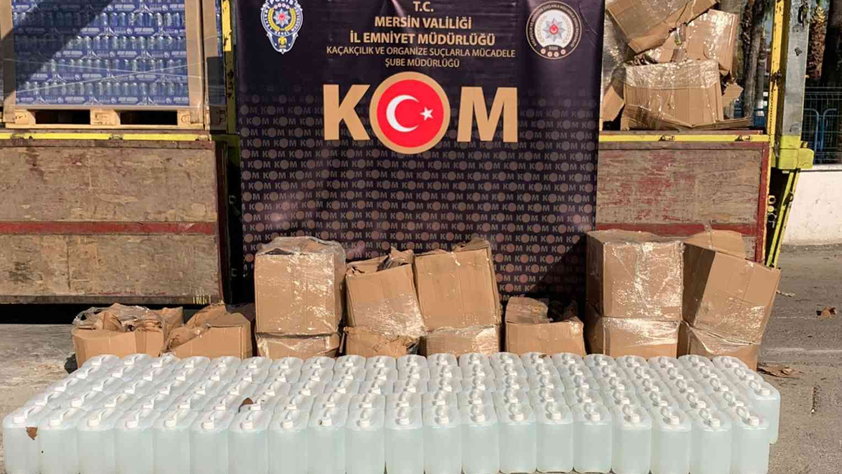 Mersin’de etil alkol operasyonu