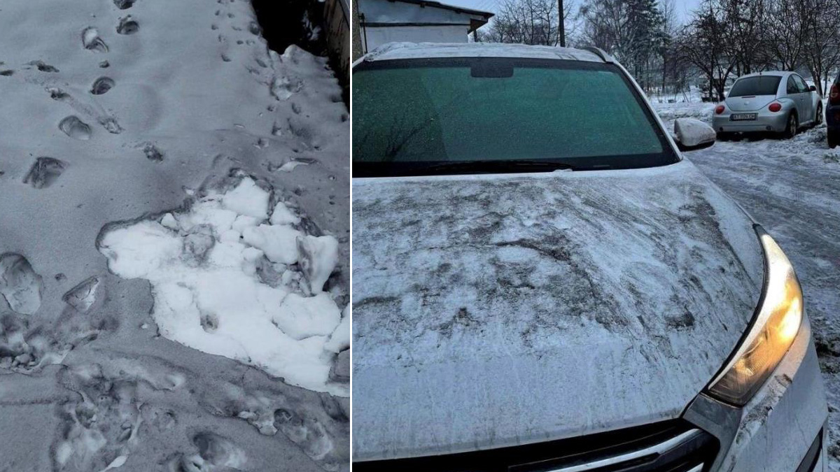 Ukrayna’ya siyah kar yağdı