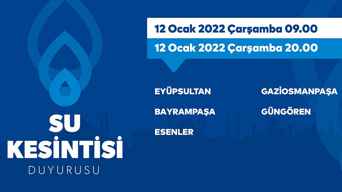 İstanbul'da yüz binlerce kişiyi etkileyecek 11 saat su kesintisi!