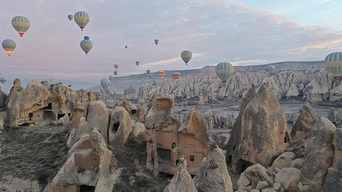 Kapadokya'da balon turları durdu