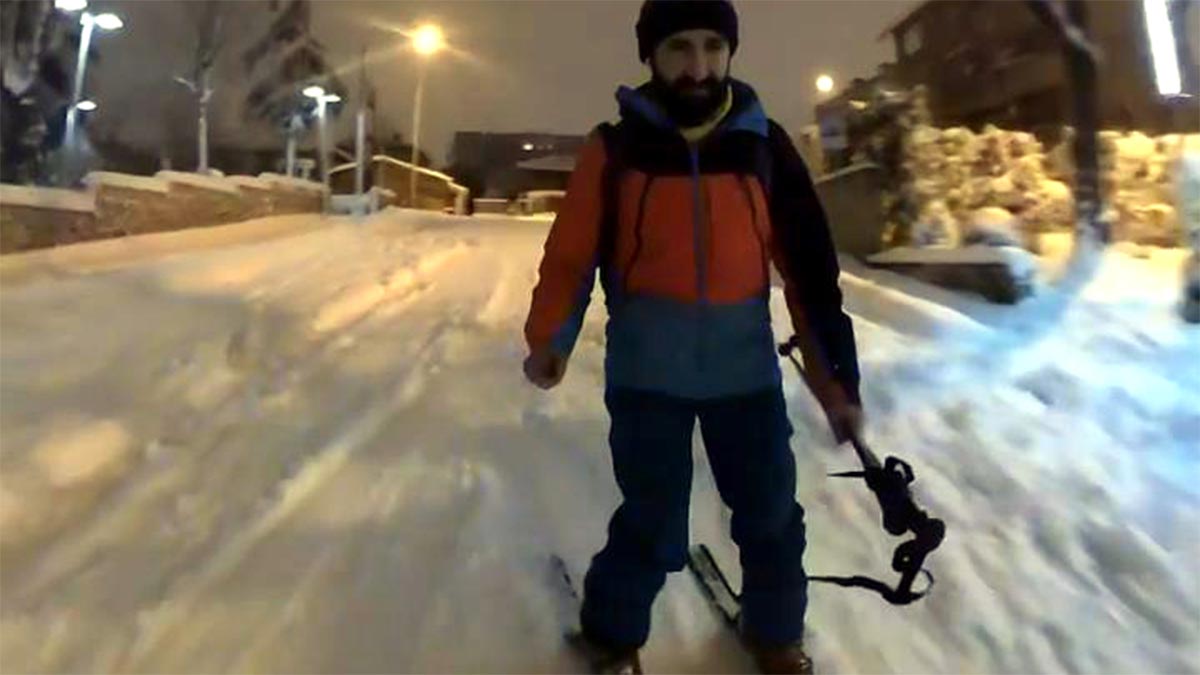 Avcılar'da iki mahalle arası kayak