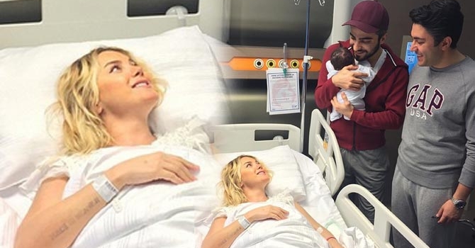 Ece Erken bebeği 'Eymen Tayyip'i dünyaya getirdi