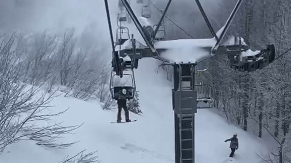 Kartepe'de telesiyej arızası: Soğuğa dayanamayıp atladılar