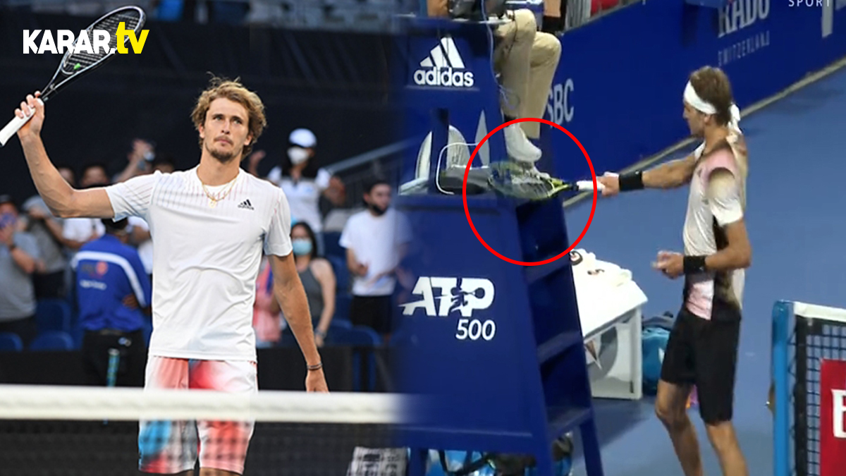 Hakeme raketle saldıran Alman tenisçi Zverev, turnuvadan ihraç edildi