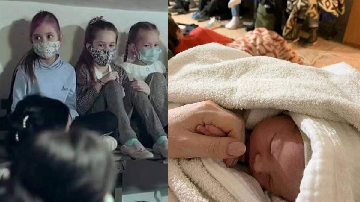 Kiev metrosunda mucize: Gözlerini savaşa açtı