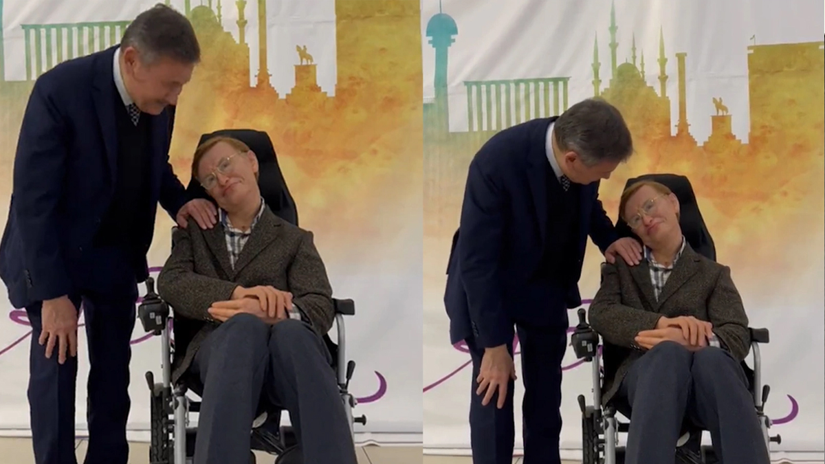 Gökçek'in, Hawking'in balmumu heykeliyle konuşması gündem oldu: Nasıl öbür taraf?