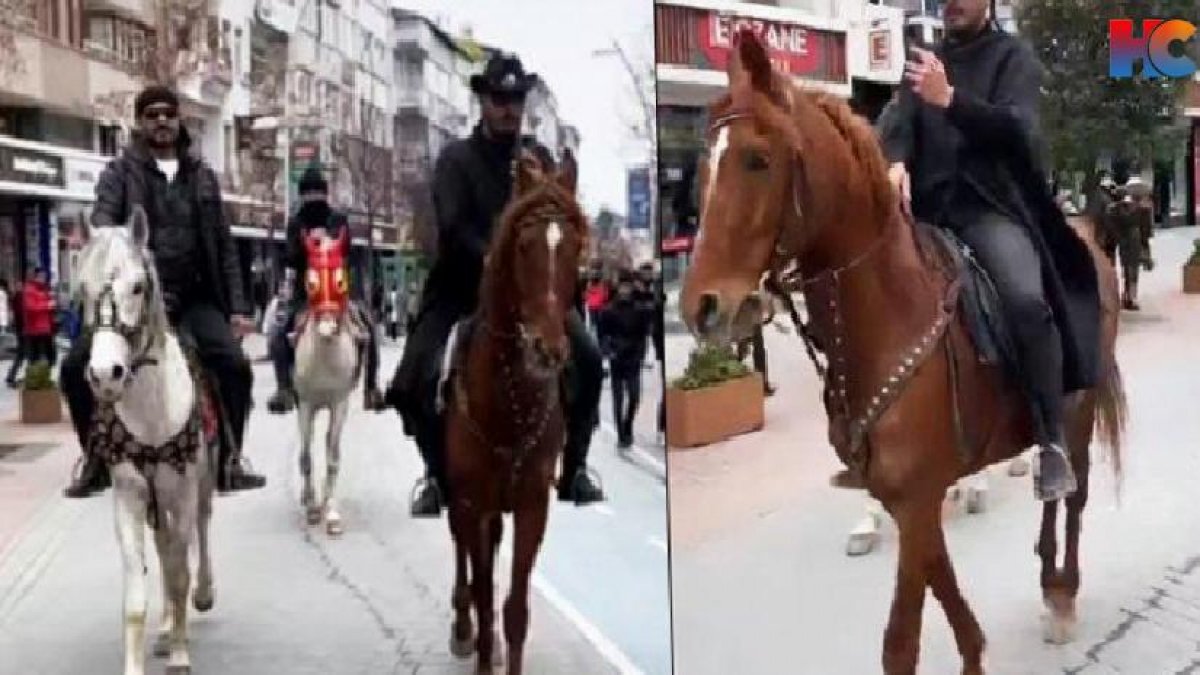 Akaryakıt zammına atlı protesto