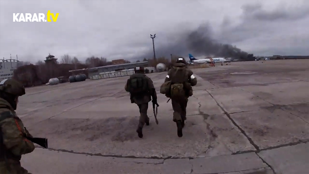 Rus ordusunun Antonov havalimanını ele geçirdiği anlar böyle kaydedildi