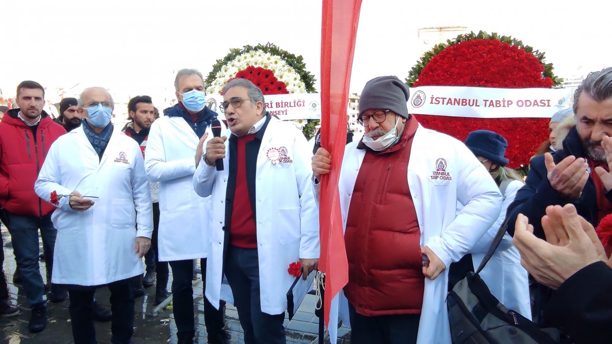 TTB'nin çelenk bırakılmasına izin verilmedi