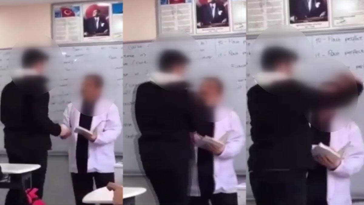 Ankara'da İngilizce öğretmeni Eyüp Sağlık öğrencisinin saygısız hareketlerini affetti