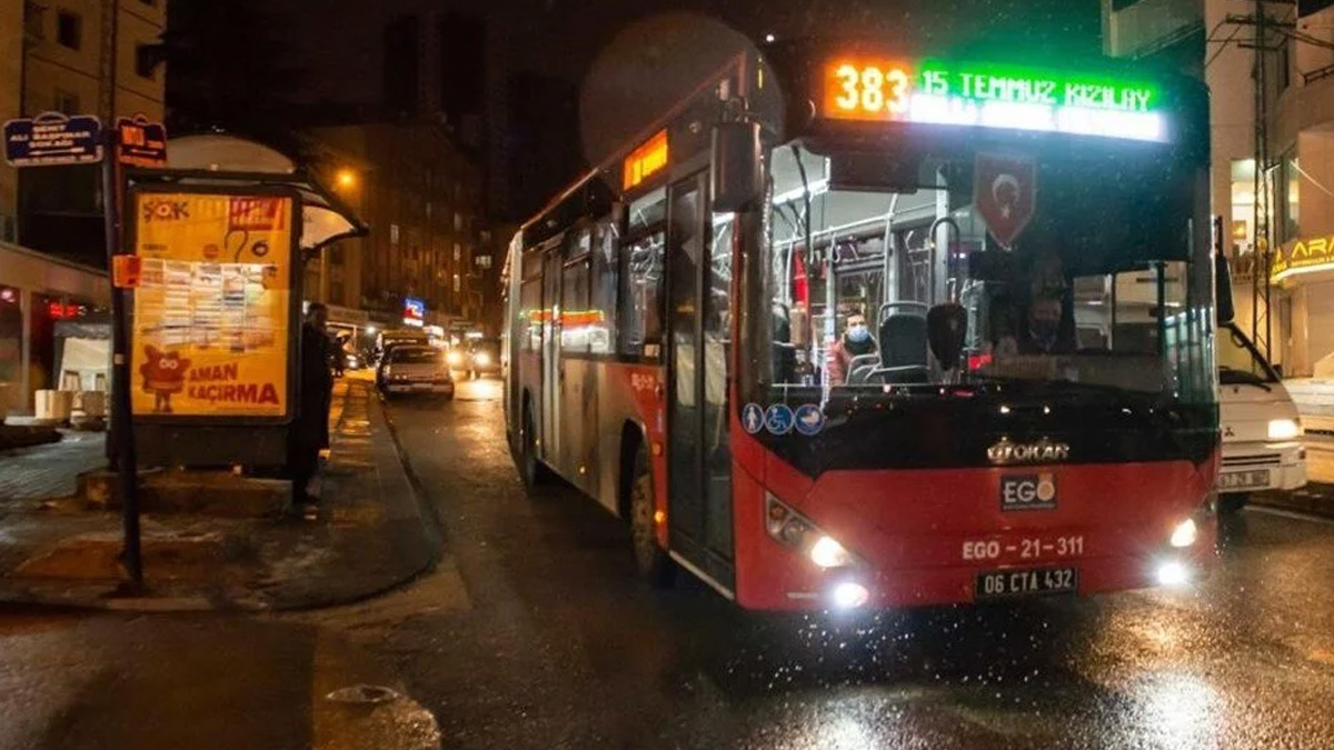 Ankara'da EGO otobüslerinin gece seferleri yeniden başlıyor