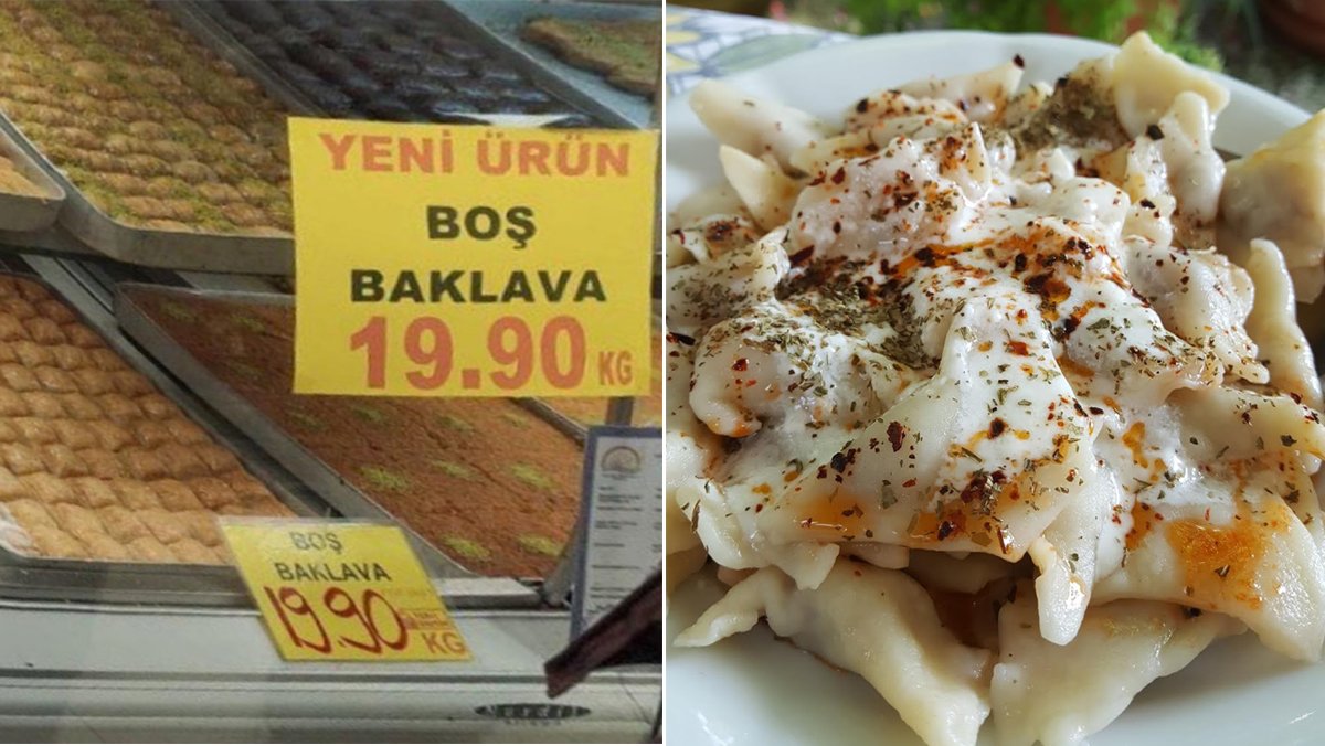 Boş baklava içsiz içli köfteden sonra şimdi de dolgusuz mantı çıktı