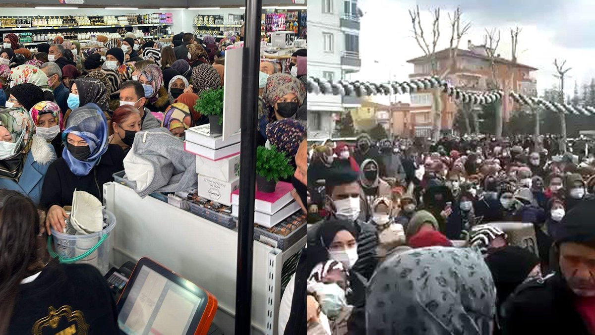 Çorum'da AVM'de indirim kampanyası izdihama neden oldu