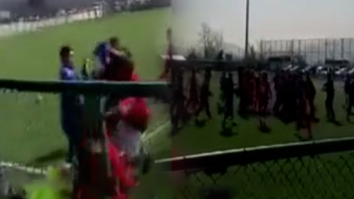 Amatör Futbol liginde tekme tokat kavga