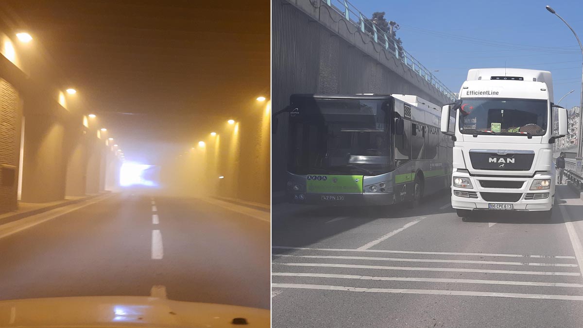 İzmit'te sıkılan sivrisinek ilacı tünelde trafiği kilitledi! Ulaşım durdu