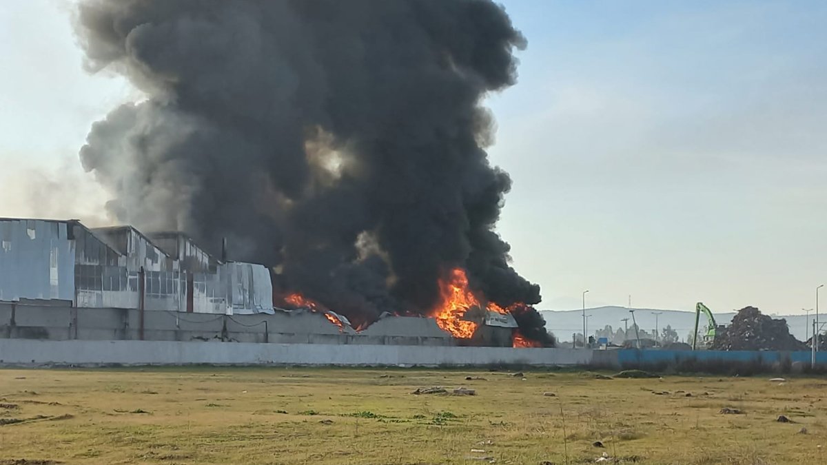 Osmaniye'de fabrika yangını