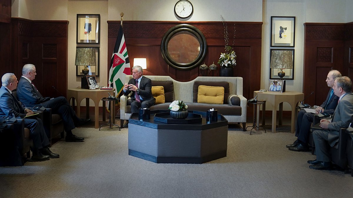 Ürdün Kralı 2. Abdullah, İsrail Savunma Bakanı Gantz ile Amman'da görüştü
