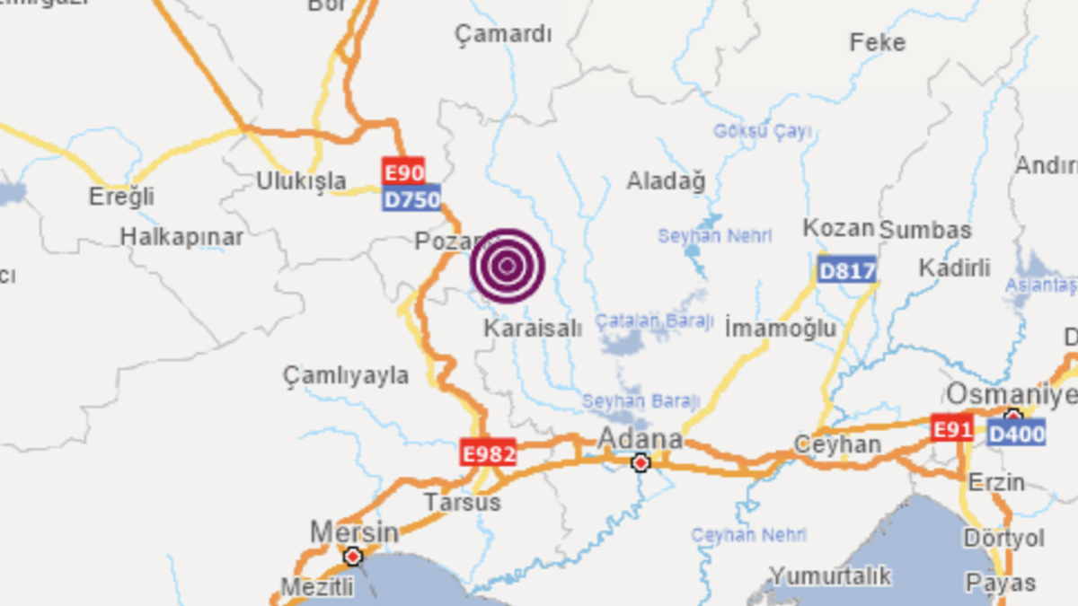 Adana'da korkutan deprem | Son depremler