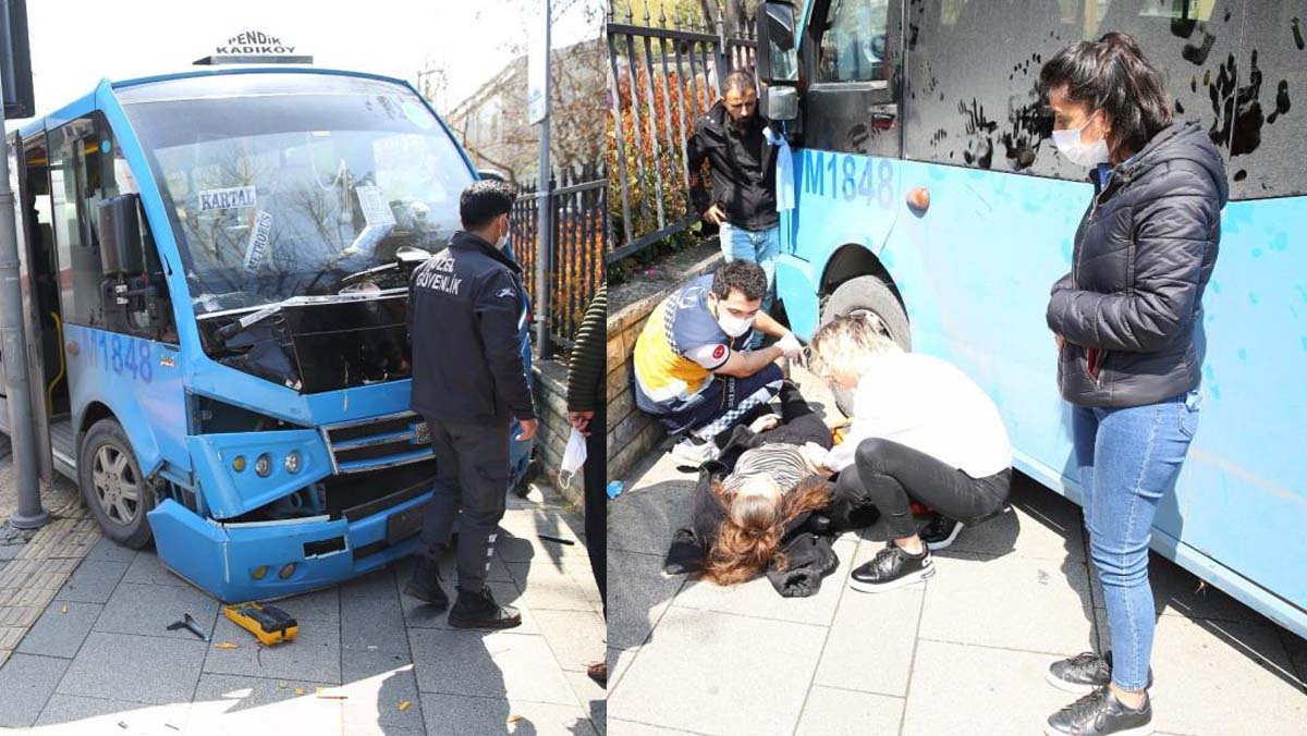 Kadıköy’de feci kaza: Kaldırıma çıkan minibüs iki işçiyi ezdi