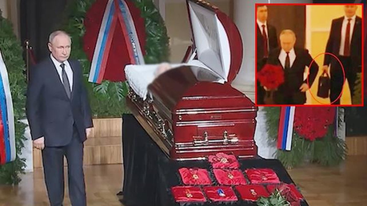 Cenaze töreninde dikkat çeken detay: Putin'den nükleer çantalı mesaj