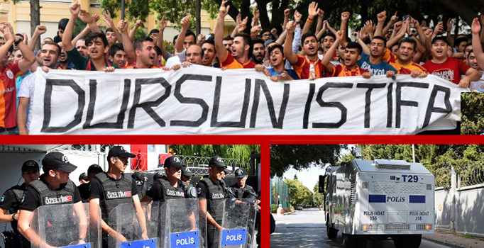 Galatasaray taraftarından Florya'da dev protesto!