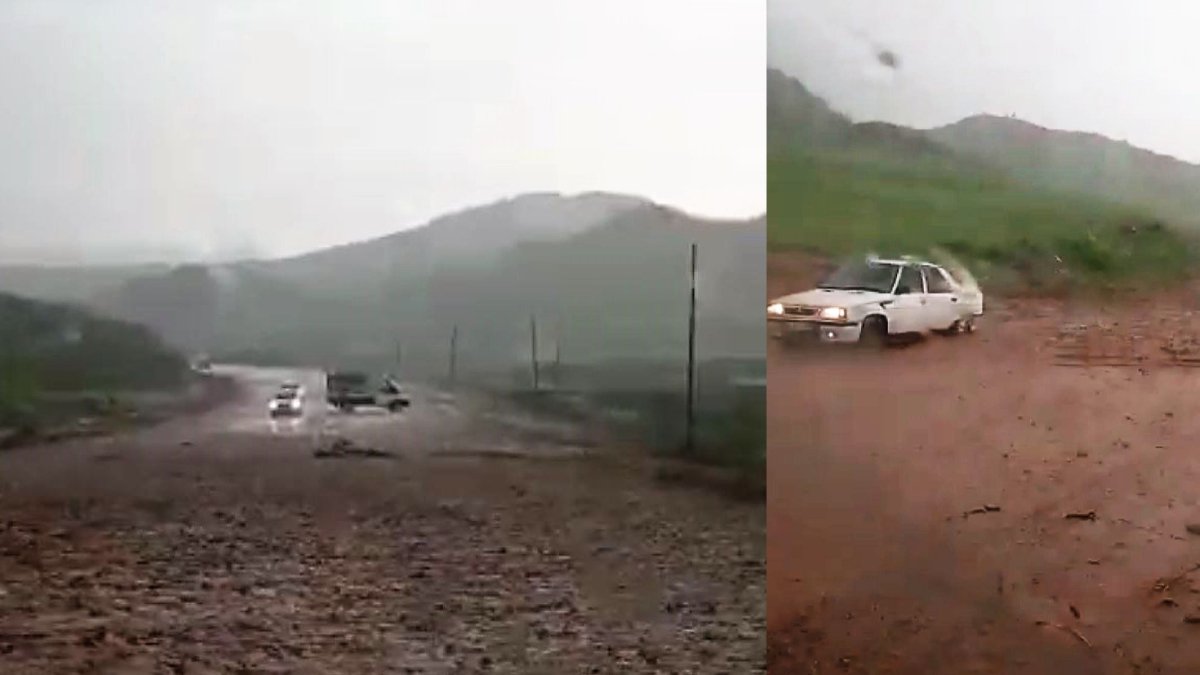 Siirt'te şiddetli yağış sele neden oldu: Karayolu ulaşıma kapandı