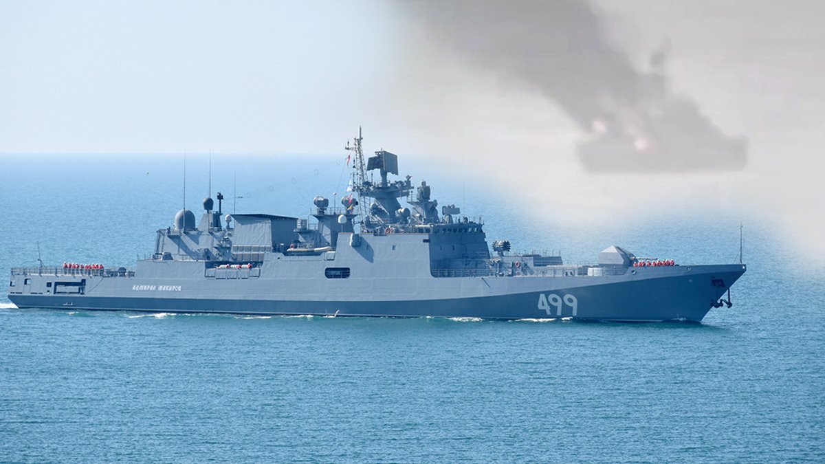 Rusya'ya Karadeniz'de bir darbe daha: Vurulma görüntüleri ortaya çıktı