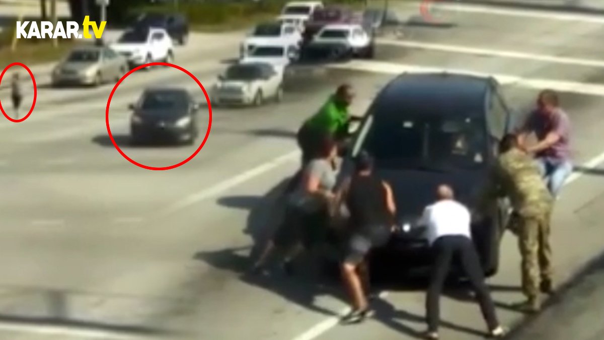 Direksiyon başında fenalaşan sürücüyü çevredekiler kurtardı