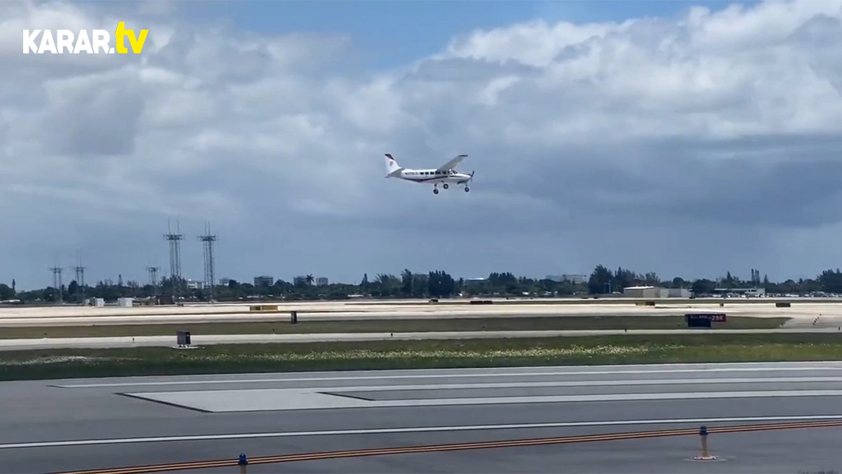 Pilotu bayılan uçak, deneyimsiz yolcu tarafından havalimanına indirildi