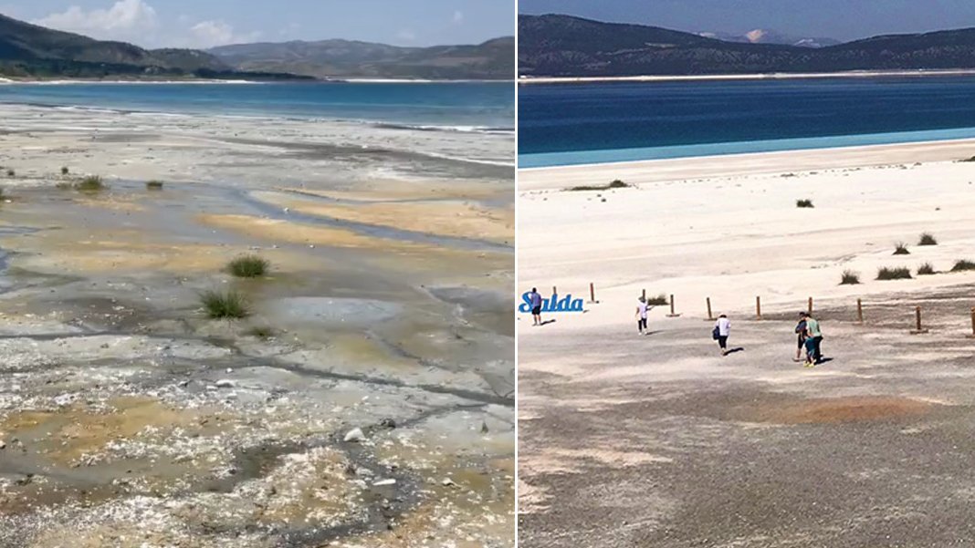 'Türkiye'nin Maldivleri' Salda'nın son hali içler acısı! Göl, bataklığa döndü