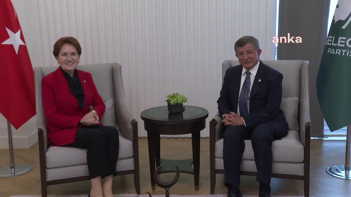 İYİ Parti lideri Akşener, Gelecek Partisi lideri Davutoğlu'nu ziyaret etti