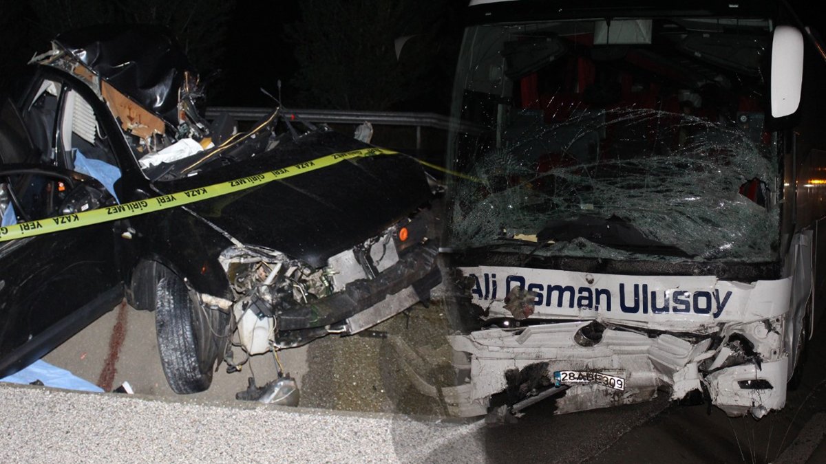 Yağmur faciası: Karşı şeride geçip yolcu otobüsüyle çarpıştı