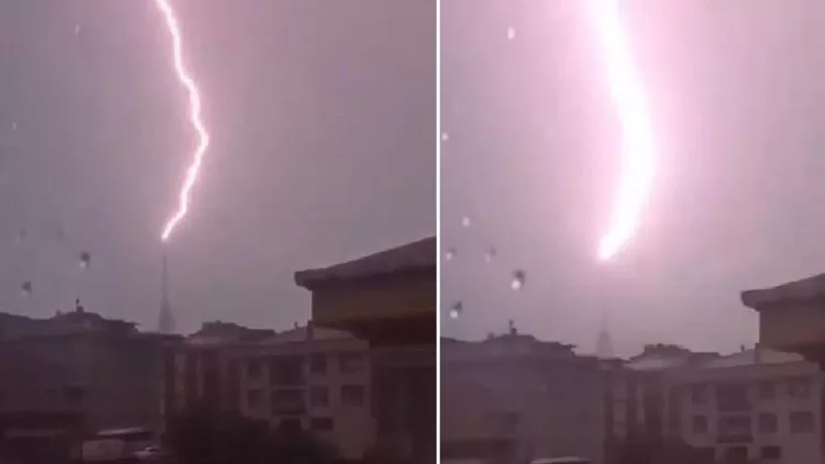 Çamlıca Kulesi'ne yıldırım düştü