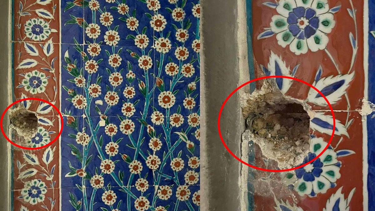 Topkapı Sarayı’nın 500 yıllık çinisi matkapla delindi iddiası