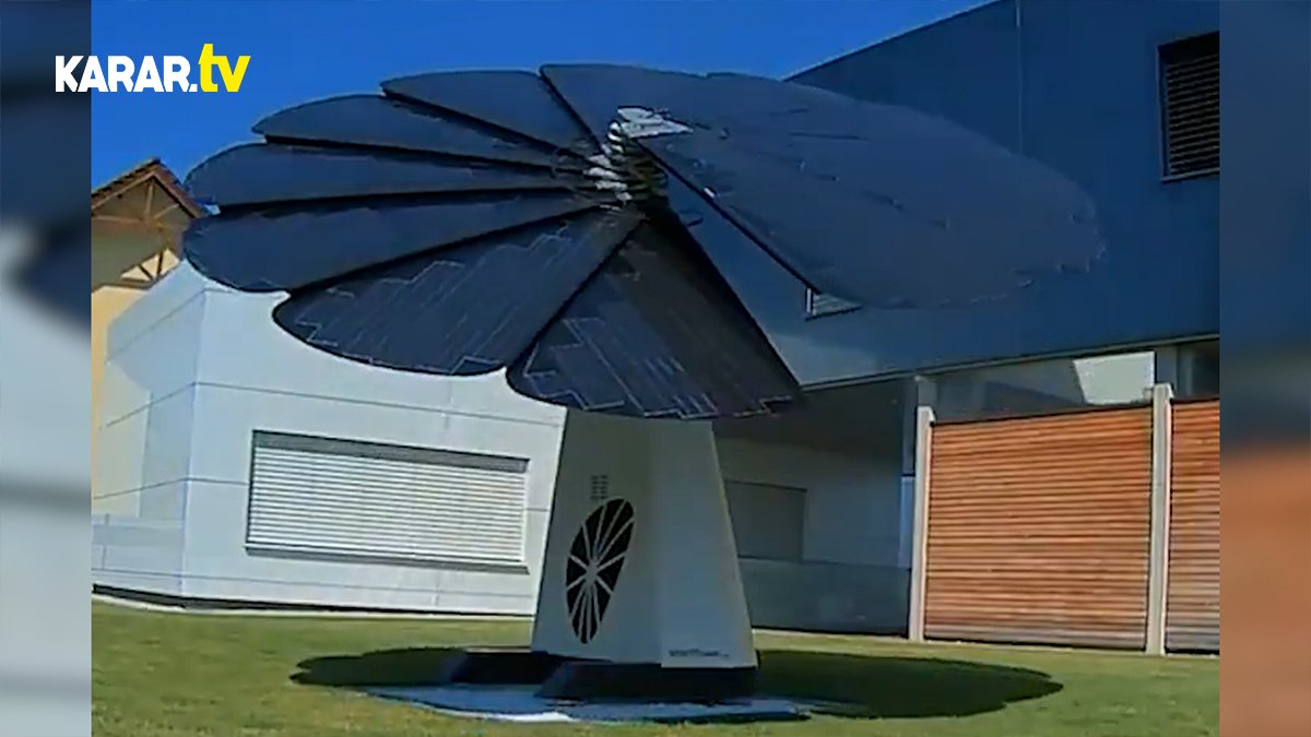 Ayçiçeği şeklindeki akıllı güneş panelleri güneşi takip ederek enerji topluyor