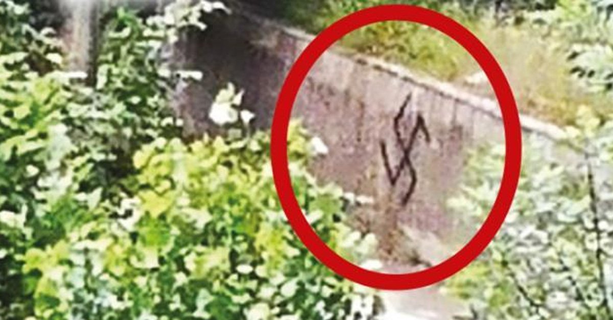 Trabzon Emniyeti'nden 'gamalı haç' açıklaması: Çocuklar çizdi