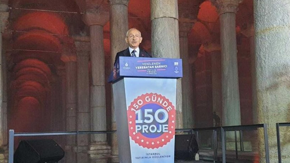 Kılıçdaroğlu, Yerebatan Sarnıcı açılışında konuştu:  İstanbul’un sırtında bir hançer var