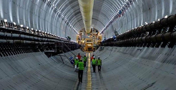 Açılışa sayılı günler kala Avrasya Tüneli içeriden görüntülendi