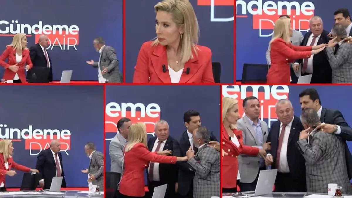 'Cemal Enginyurt'un koruması stüdyoda Latif Şimşek'i darp etti'