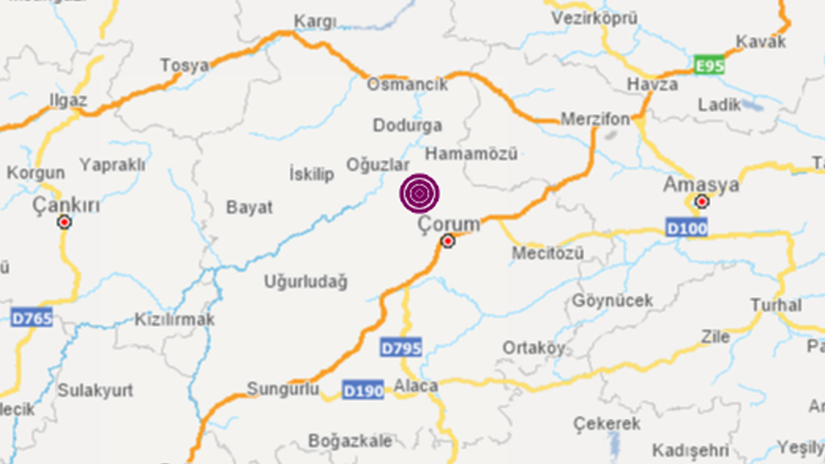 Çorum'da 4.2 büyüklüğünde deprem | Son depremler