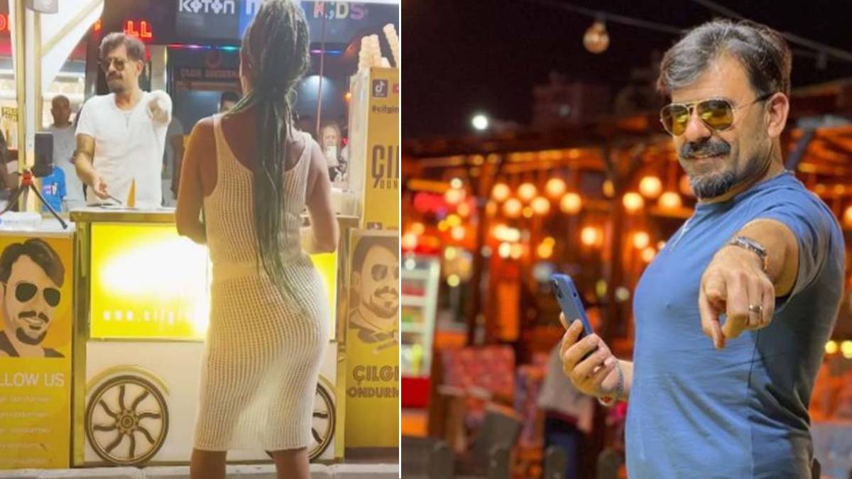 Çılgın Dondurmacı'nın Transparan Giyen Kadın Müşterisiyle Dansı Sosyal Medyada Gündem Oldu! Bu Kadar Olmaz...