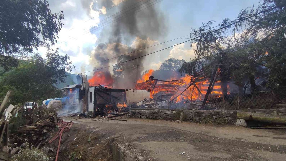 Bir evde çıkan yangın bütün köye sıçradı!