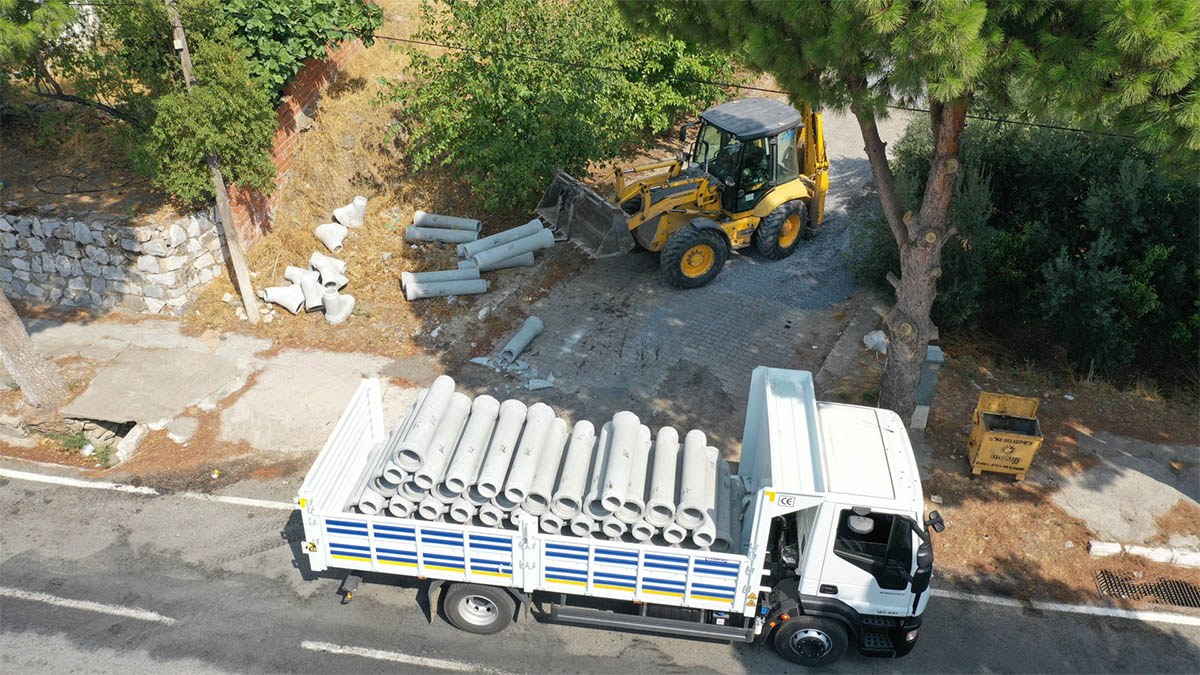 Aski,Söke  Güllübahçe'de  alt yapı çalışmalarına devam ediyor