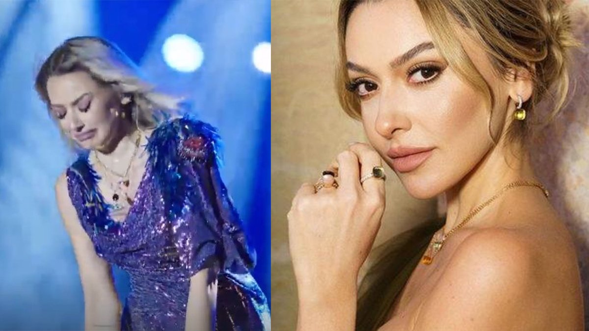 Hadise sahnede hüngür hüngür ağladı! Bakın ne geldi aklına? "Geçmişi unutamadı"