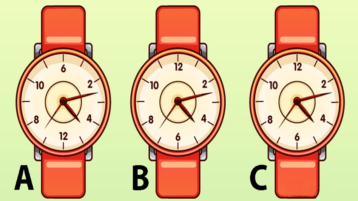 Ne kadar dikkatlisin çöz öğren! Hangi saat farklı? 100 Kişiden birisi doğru yanıtı veriyor...