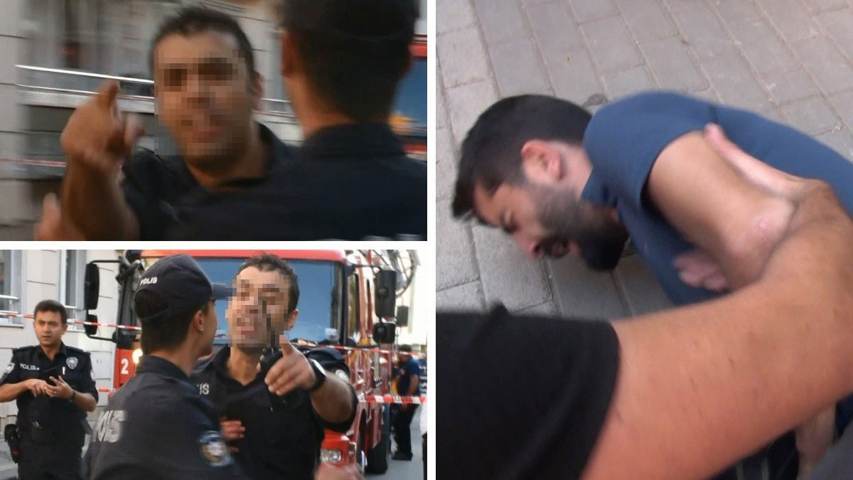 Görüntü almak isteyen gazeteciye polis şiddeti