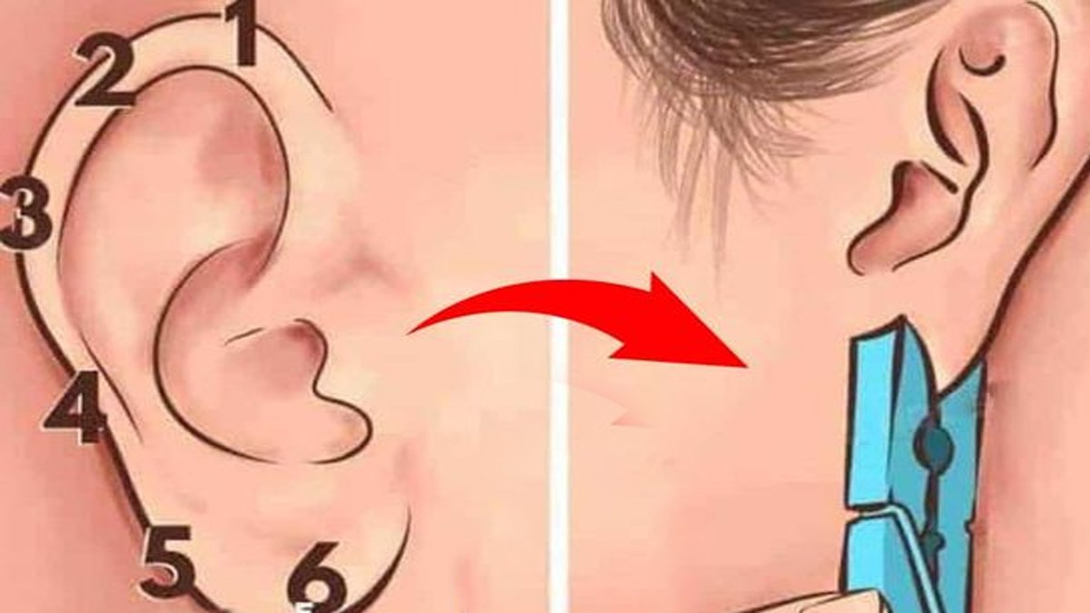 Mandalların iyileştirici gücü! Nereniz ağrıyorsa kulağınızdaki o yerin karşılığı olan noktaya mandal takın mucizeyi görün