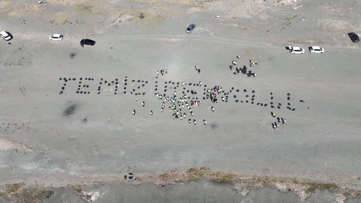 Van Gölü sahilinde 20 ton çöp toplandı