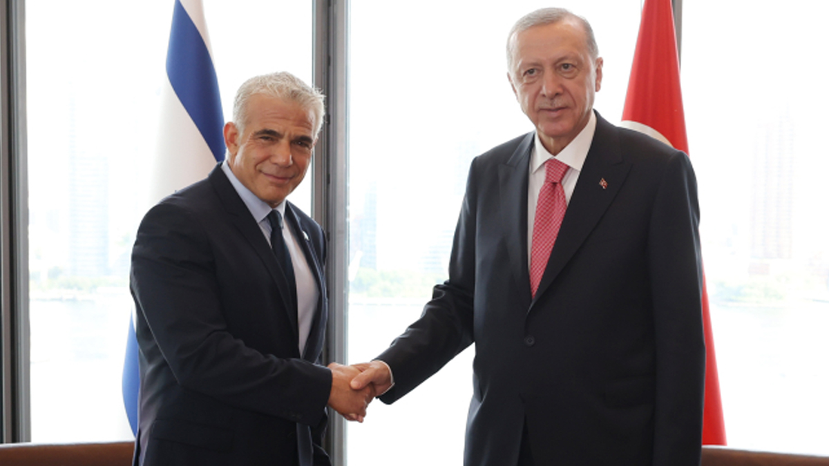 Cumhurbaşkanı Erdoğan, New York'ta İsrail Başbakanı Yair Lapid ile bir araya geldi